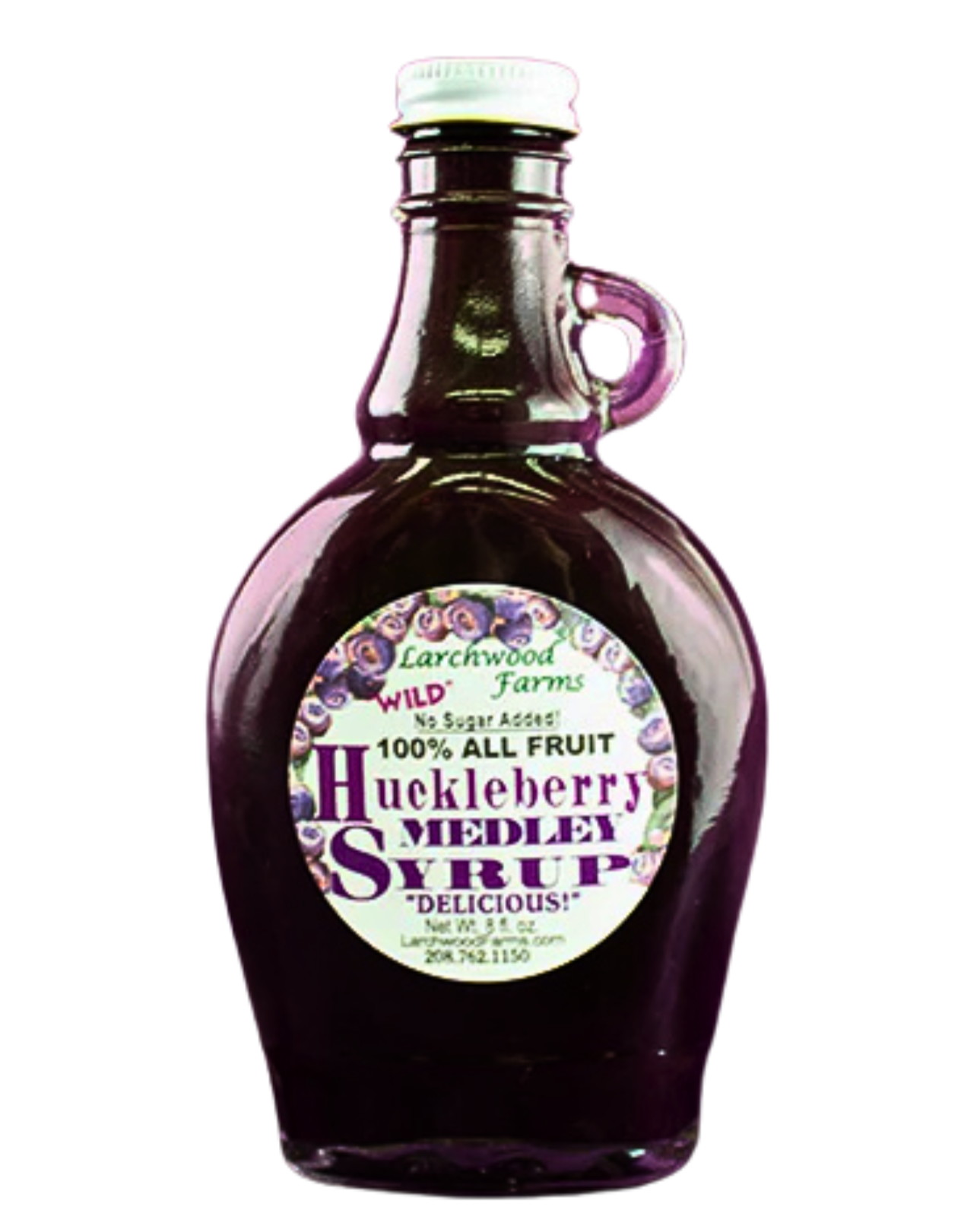 Larchwood Farms - No Sugar Added! 100% All Fruit Huckleberry Syrup