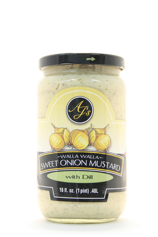 AJ's Walla Walla Sweet Onion Mustard with Dill 16 oz.