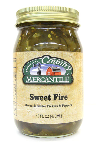Country Mercantile Sweet Fire Bread & butter Pickles & Peppers
