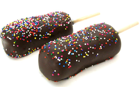 Dark Chocolate & Caramel Dipped Marshmallows on a Stick