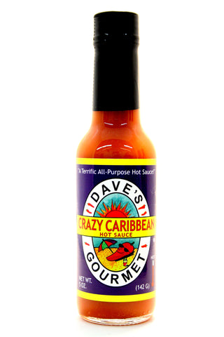 Dave's Crazy Caribbean Hot Sauce. Net Wt. 5 oz.