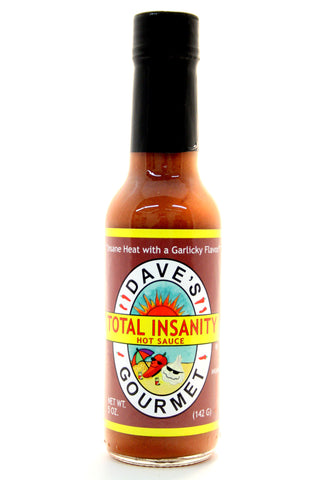 Dave's Total Insanity Hot Sauce. Net Wt. 5 oz.