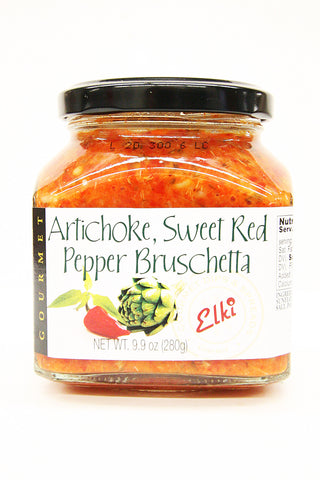 Elki Artichoke, Sweet Red Pepper Bruschetta