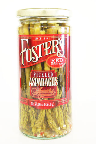 Foster's Red Pepper Pickled Asparagus Spears 16 oz