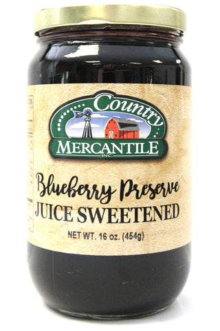 Country Mercantile Juice Sweetened Blueberry Preserves