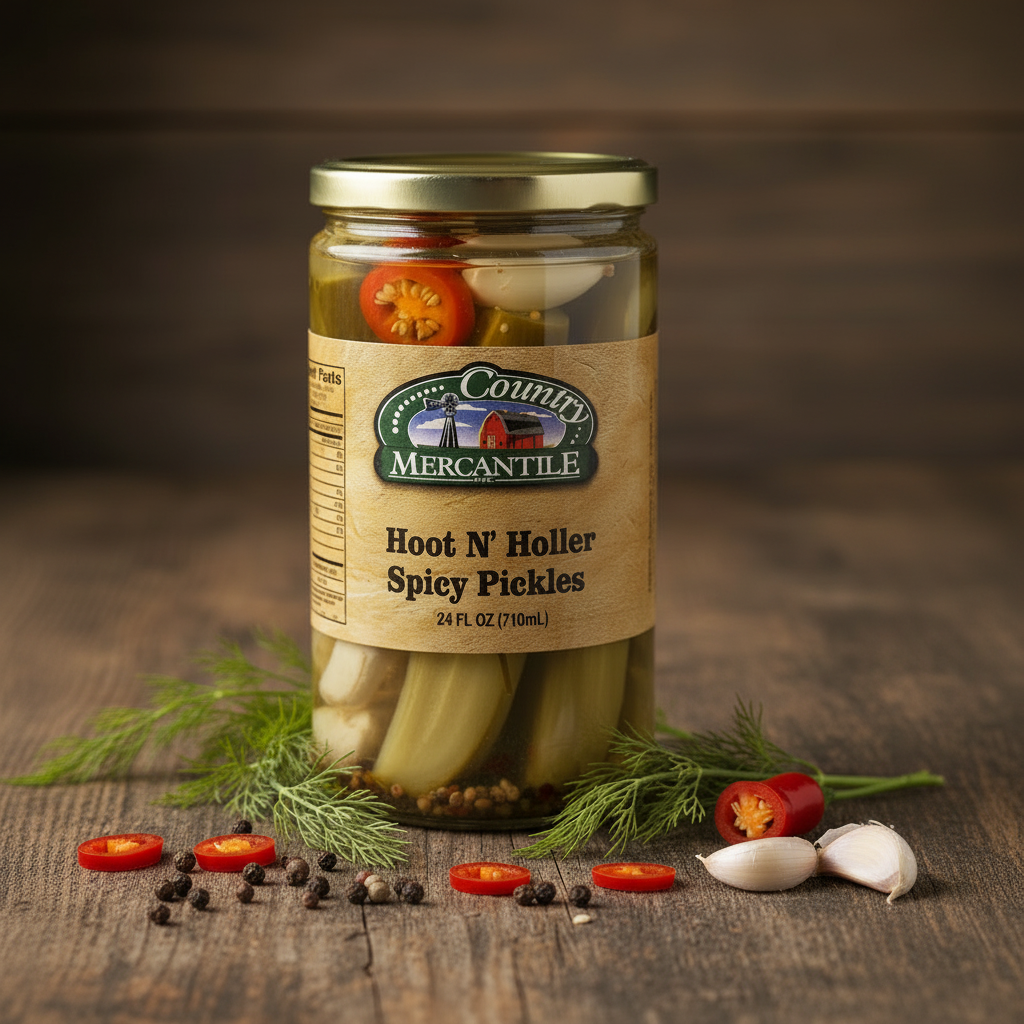 Country Mercantile - Hoot N' Holler Spicy Pickles