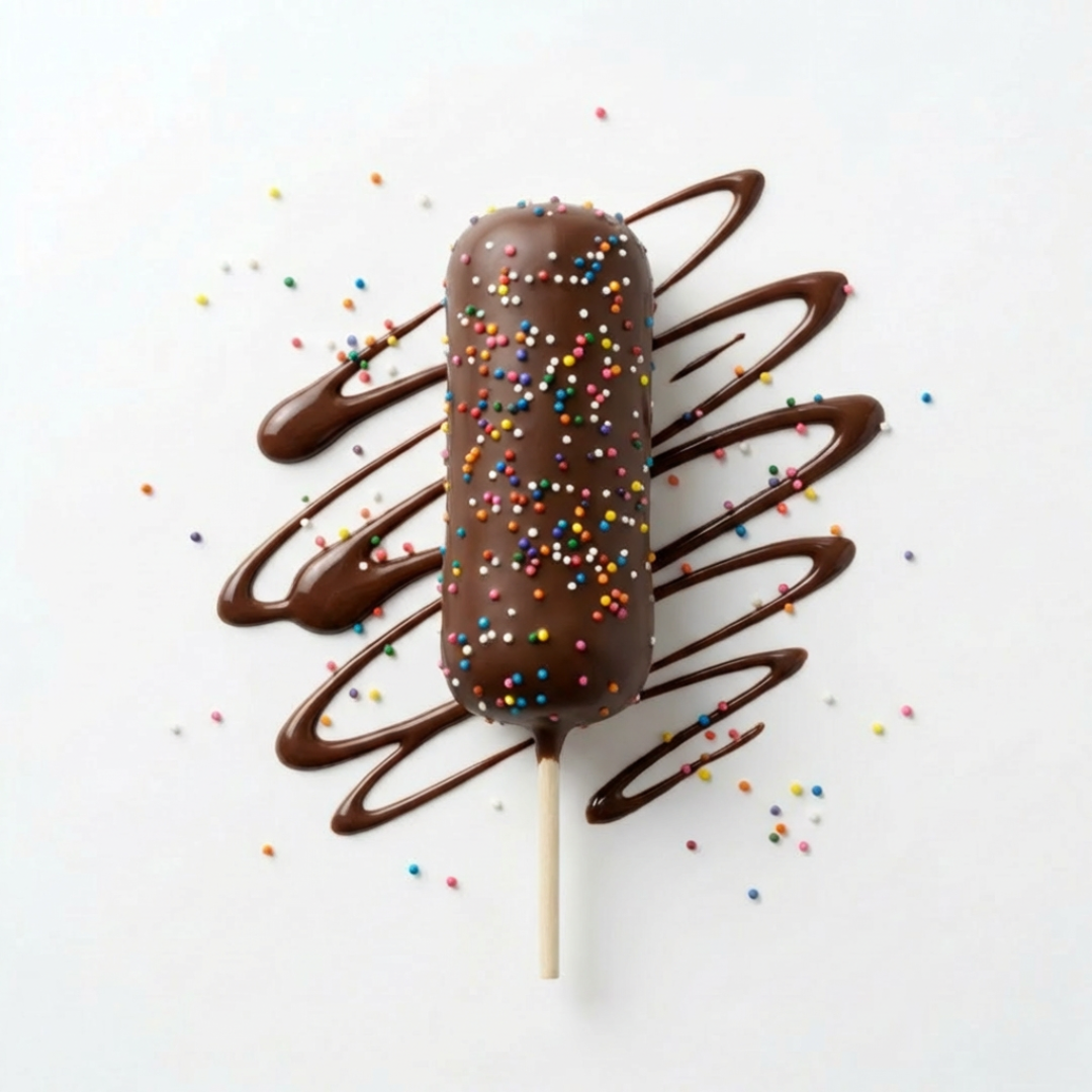 Malvaviscos bañados en chocolate con leche en palito