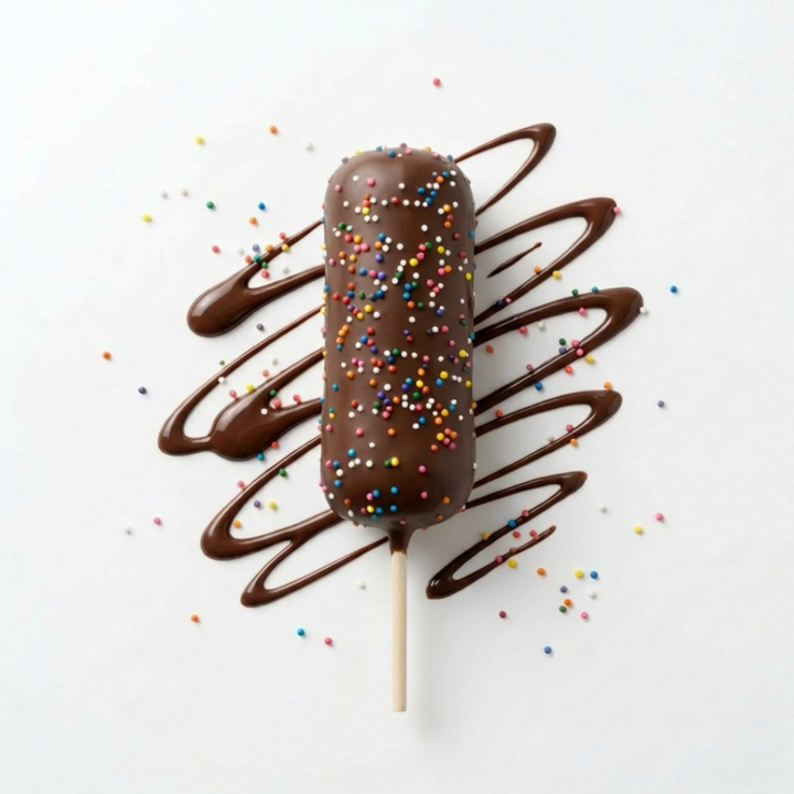 Malvaviscos bañados en chocolate con leche en palito