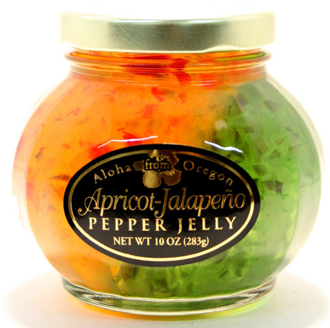 Aloha Apricot-Jalapeno Pepper Jelly. Net Wt. 10 oz.