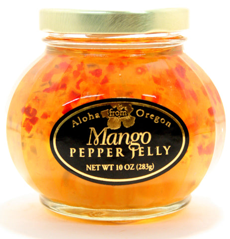 Aloha Mango Pepper Jelly. Net Wt. 10 oz.