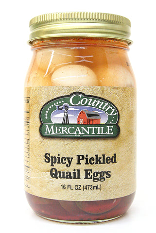 Country Mercantile Spicy Pickled Quail Eggs 16 oz