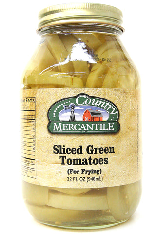 Country Mercantile Sliced Green Tomatoes 32 oz