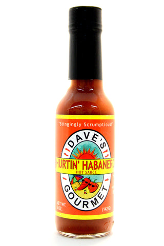 Dave's Hurtin' Habanero Hot Sauce. Net Wt. 5 oz.