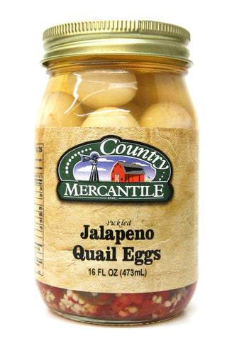 Country Mercantile Pickled Jalapeno Quail Eggs 16 oz